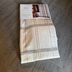 Threshold Cream and Brown Shower Curtain NWT!!
